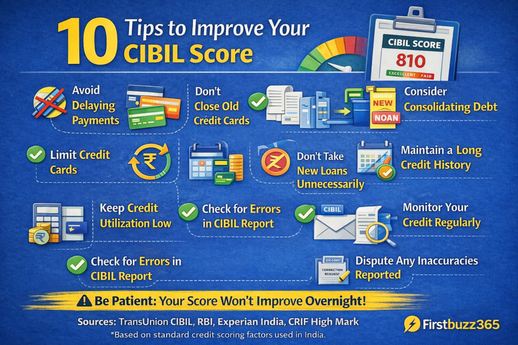 CIBIL Score Improvement Tips 
